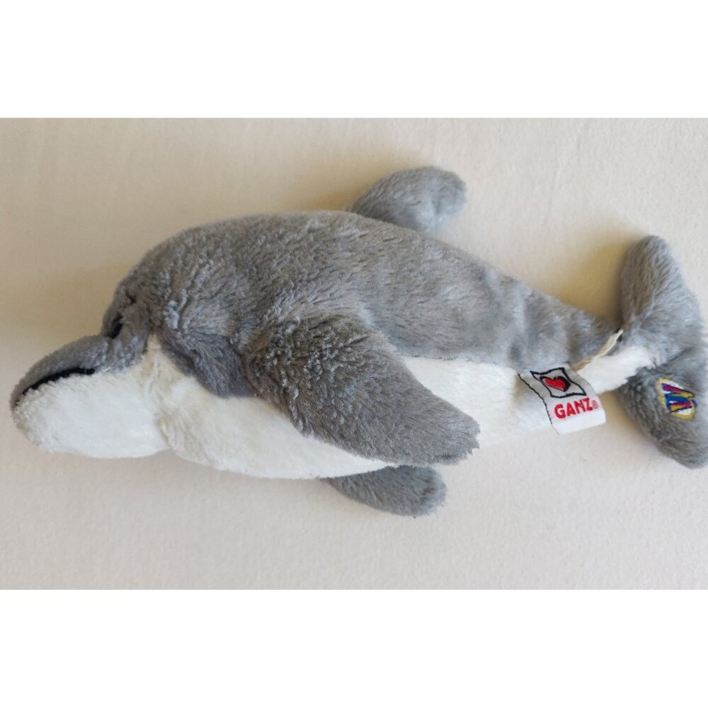 Ganz Webkinz Bottlenose Dolphin 11" Plush. Stuffed Animal Toy Gray. NO CODE